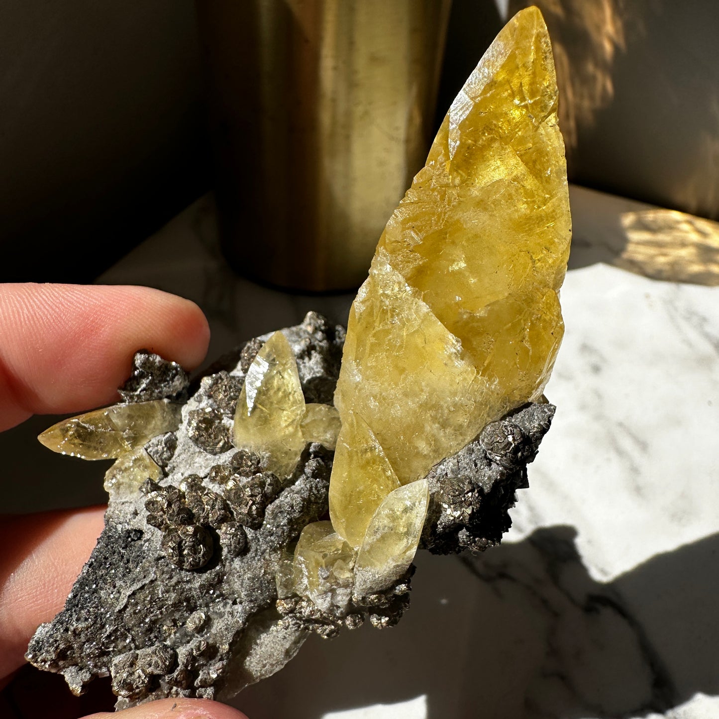 Sweetwater Mine Calcite with Pyrite (Missouri)