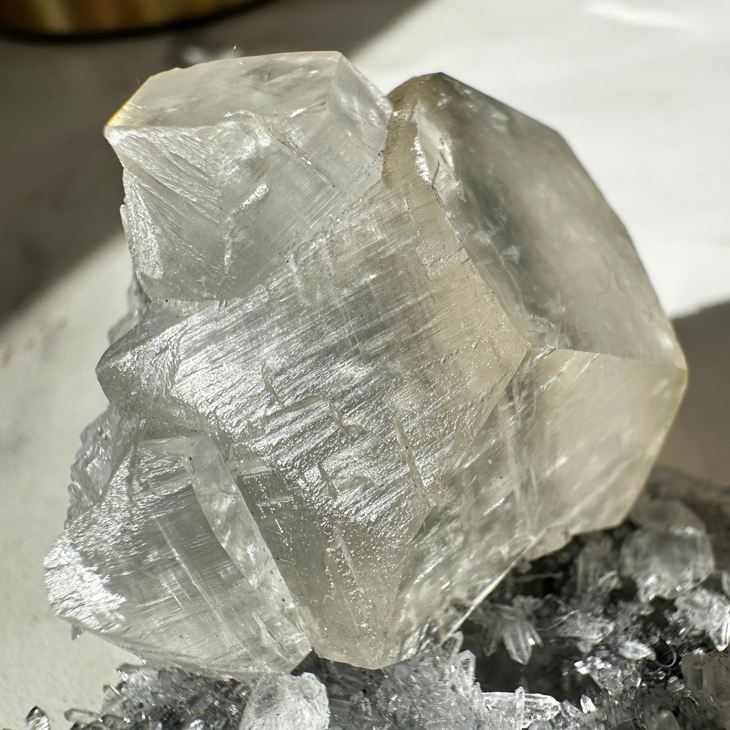 Diamond Calcite on Quartz (Fujian China)