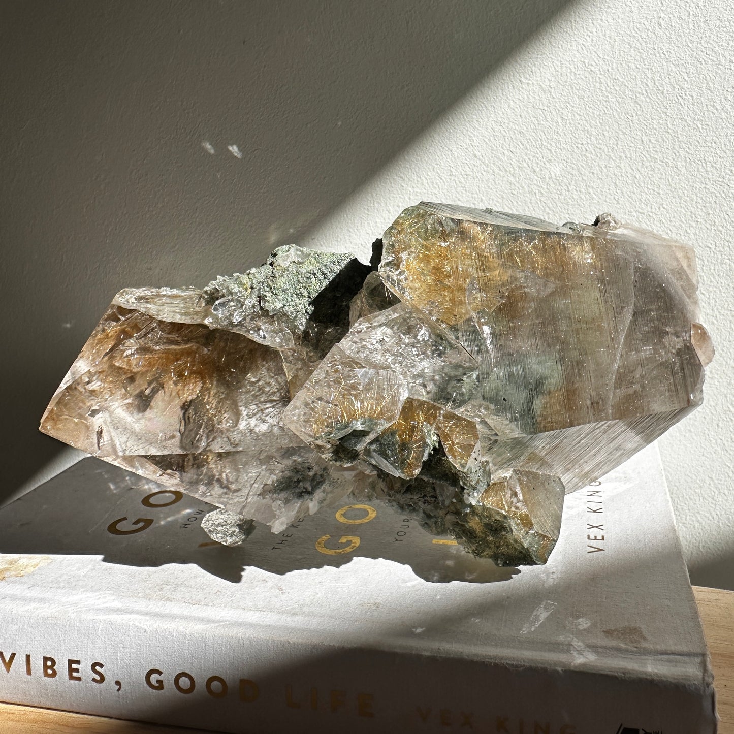 Rare Find Himalayan Quartz with Golden Rutile and Anatase