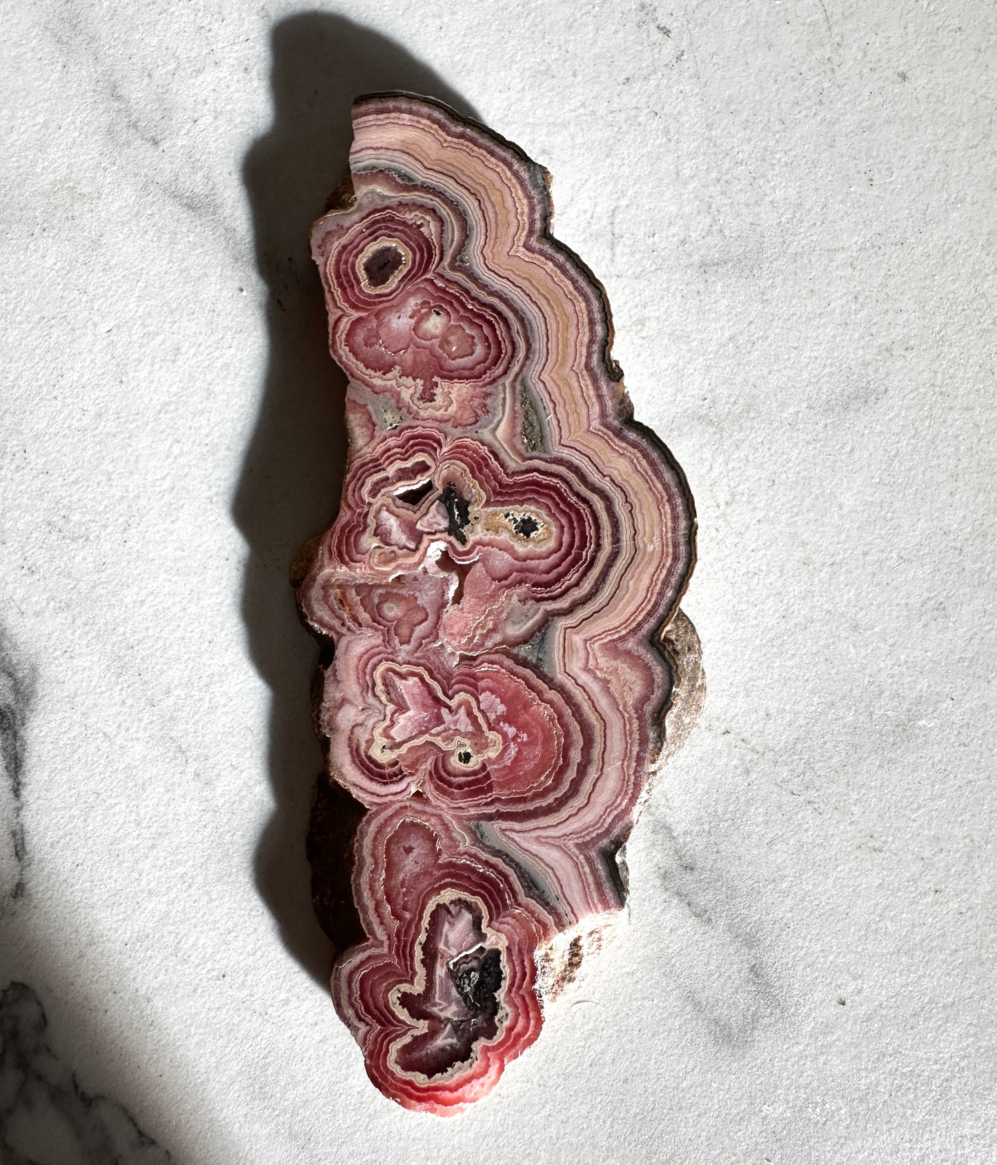 Unique Rhodochrosite Slice/Slab