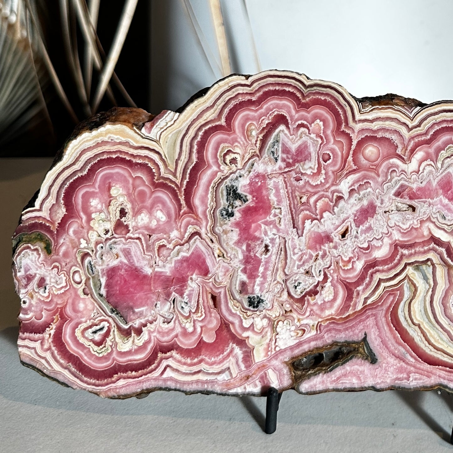 Large Unique Rhodochrosite Slice/Slab