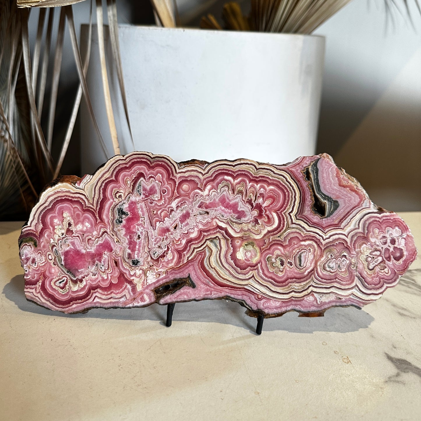 Large Unique Rhodochrosite Slice/Slab