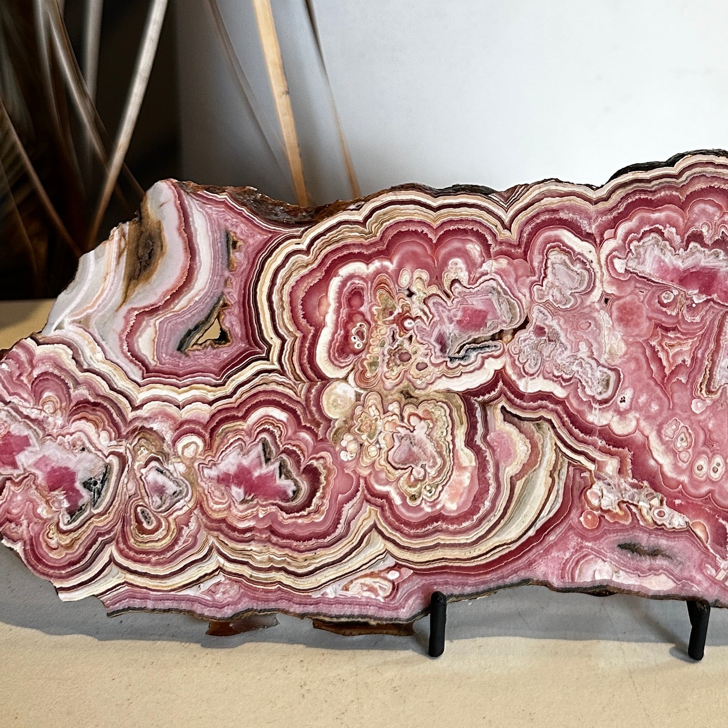 Large Unique Rhodochrosite Slice/Slab