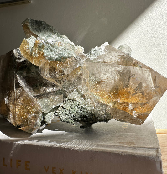 Rare Find Himalayan Quartz with Golden Rutile and Anatase