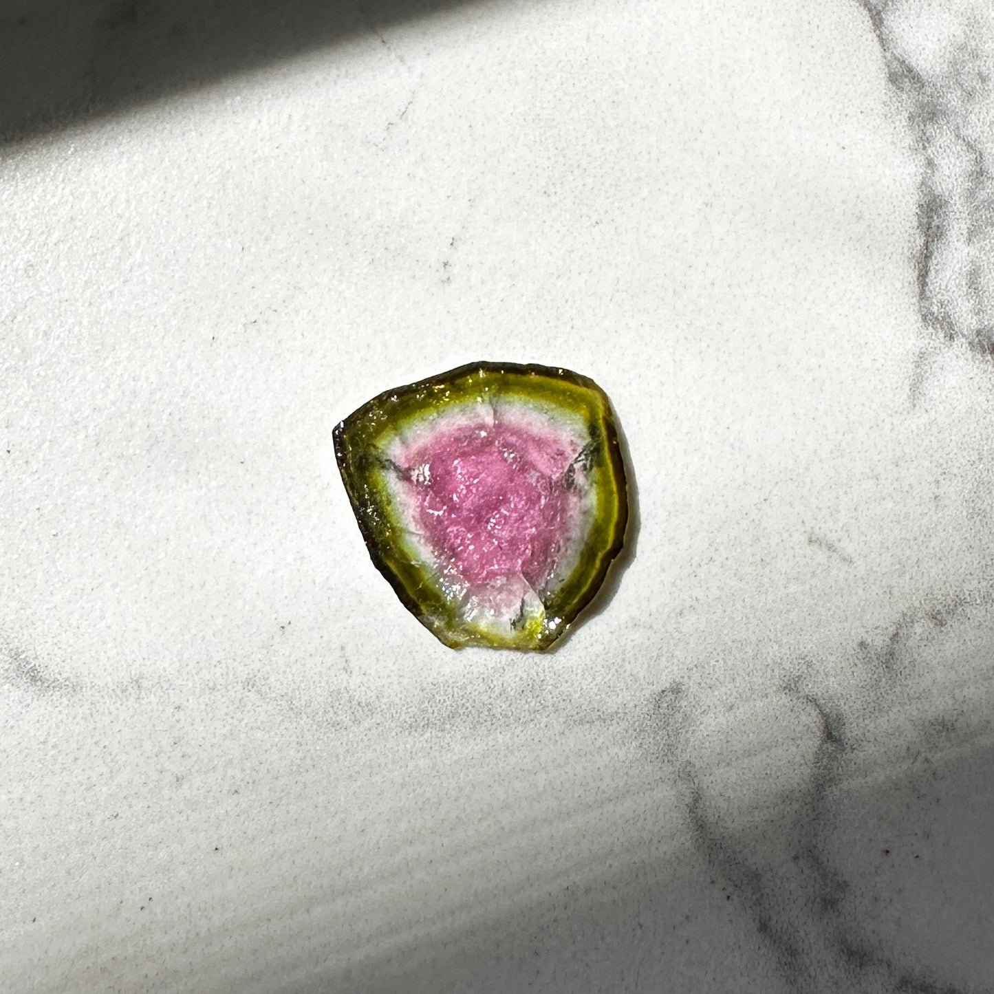 Watermelon Tourmaline Slice