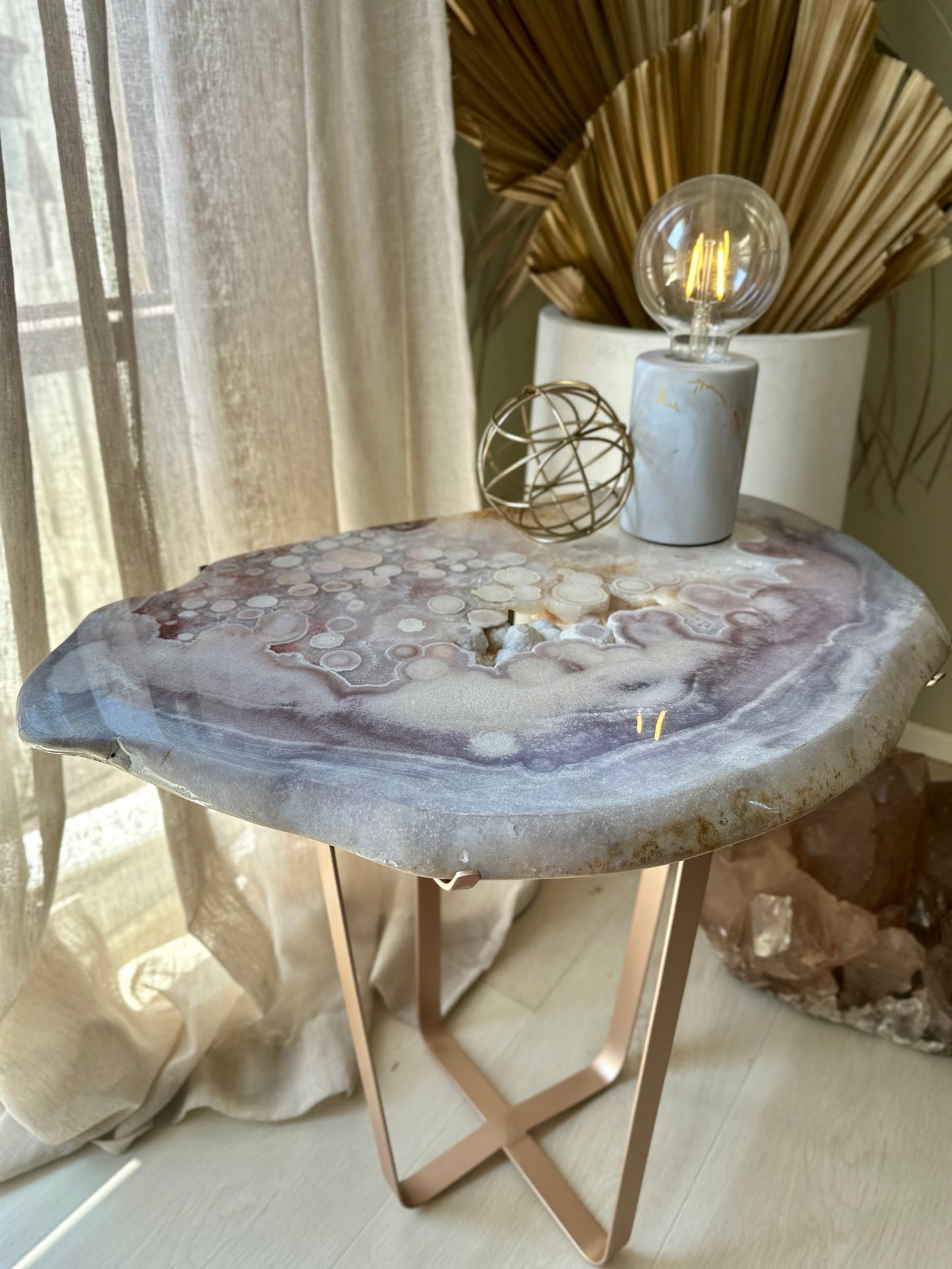 Pink Amethyst Table