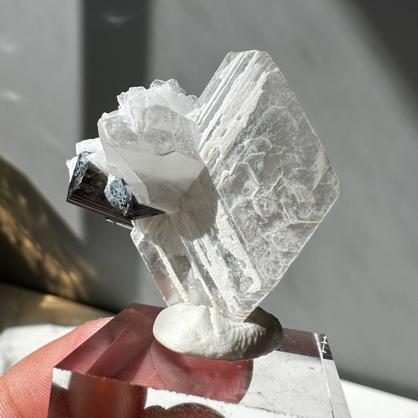 Green Capped Tourmaline with Albite (Stak Nala)