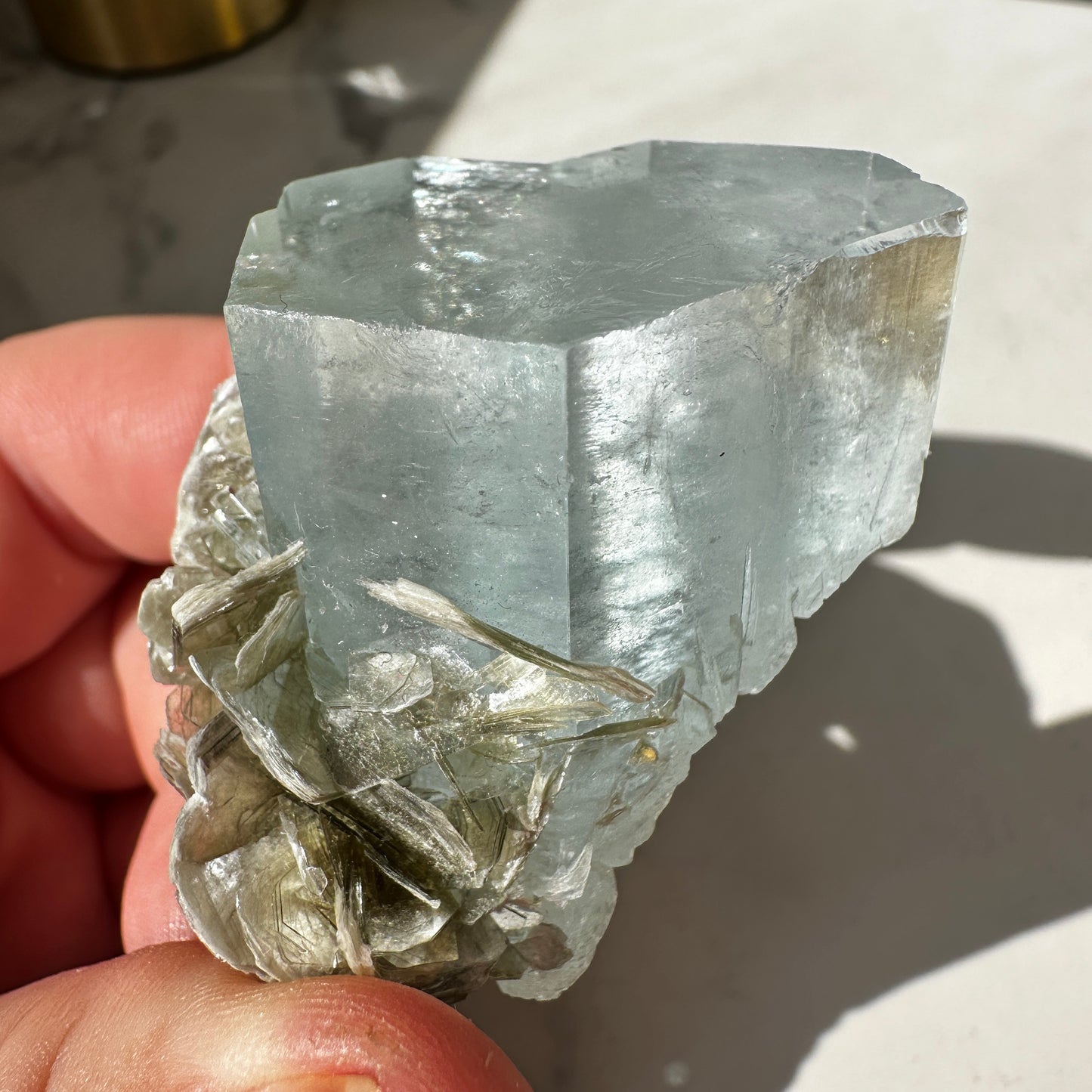 High Grade Aquamarine with Muscovite (Pakistan)