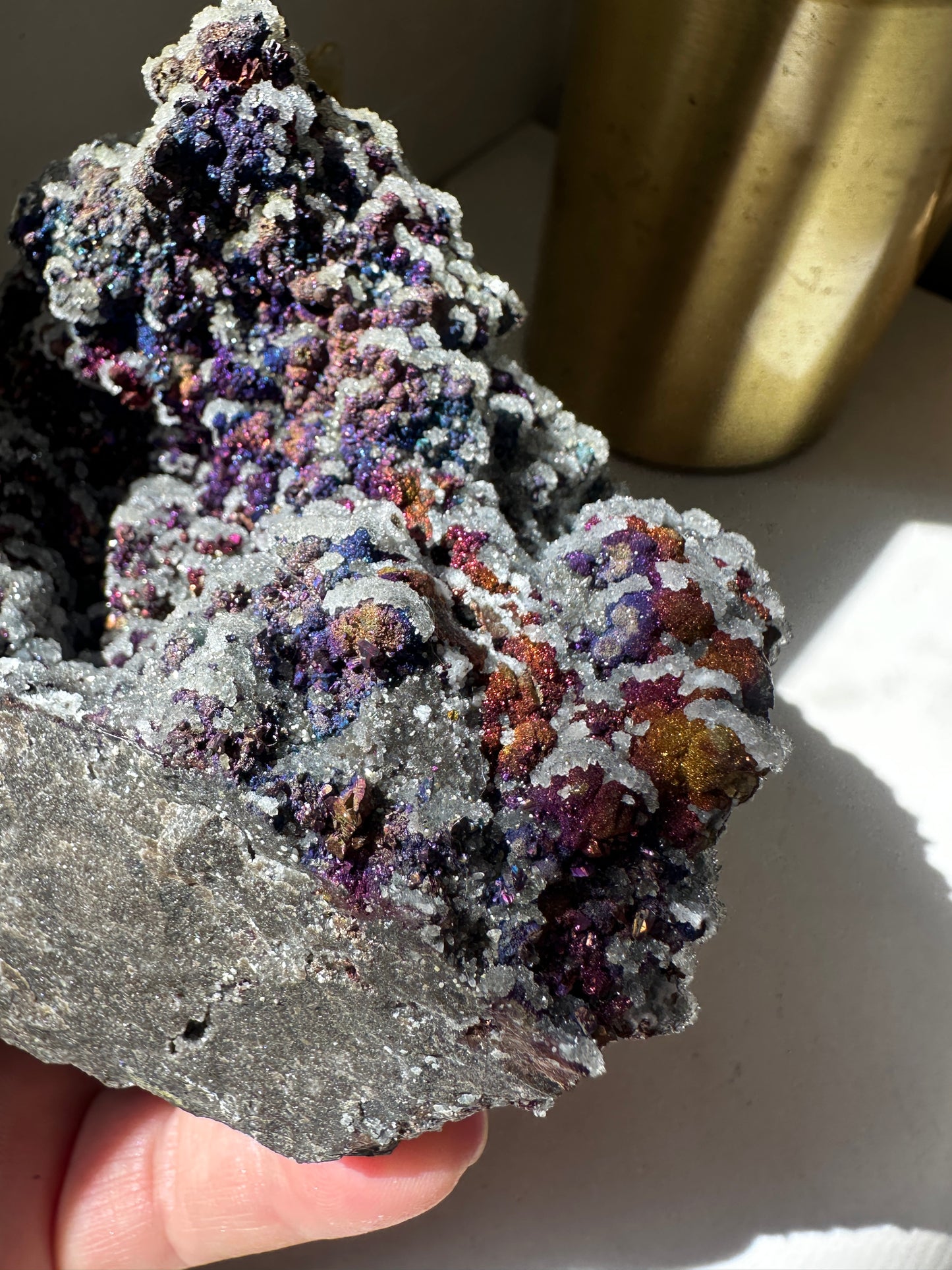 Golden Calcite with Chalcopyrite - Casteel Mine (Missouri)