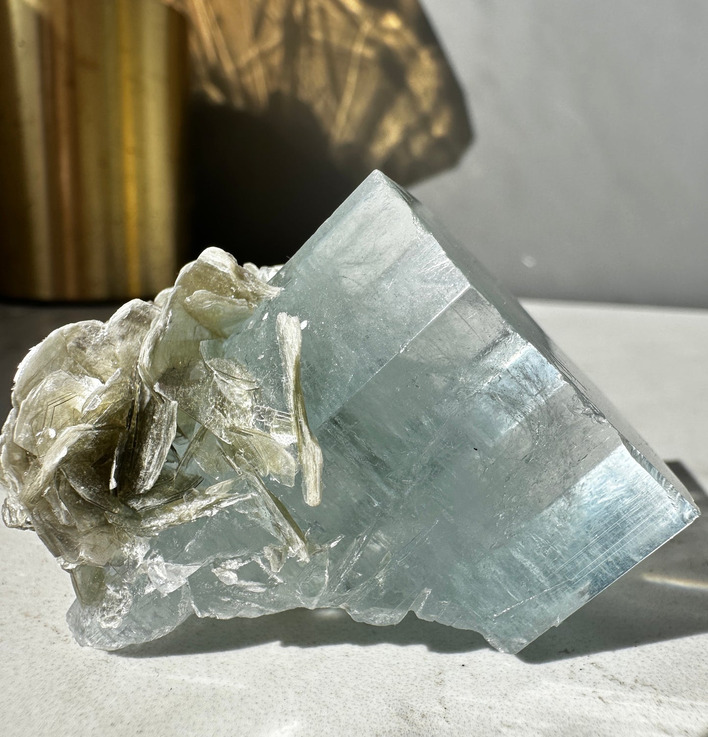 High Grade Aquamarine with Muscovite (Pakistan)