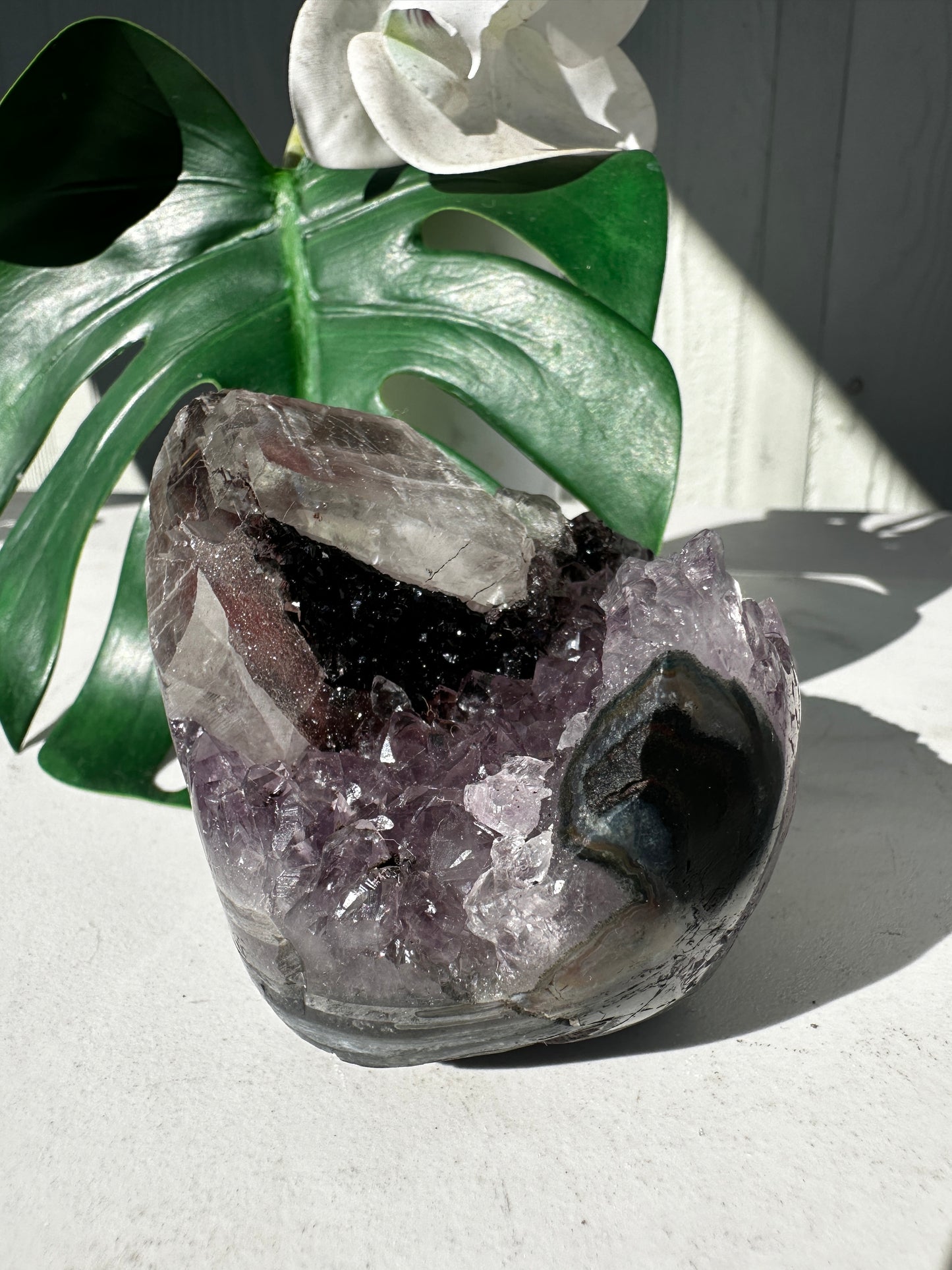 Purple Amethyst & Calcite Cupcake freeform