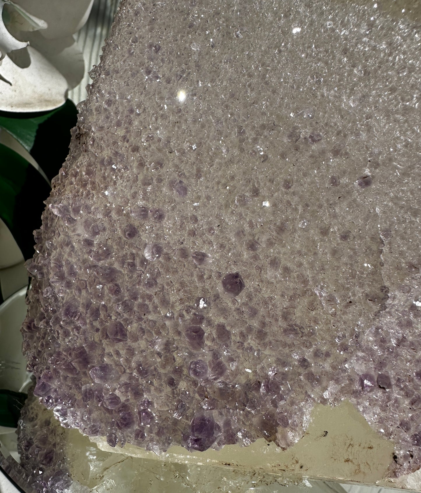 Large 5.4kg Calcite Cube with Purple Amethyst Coating