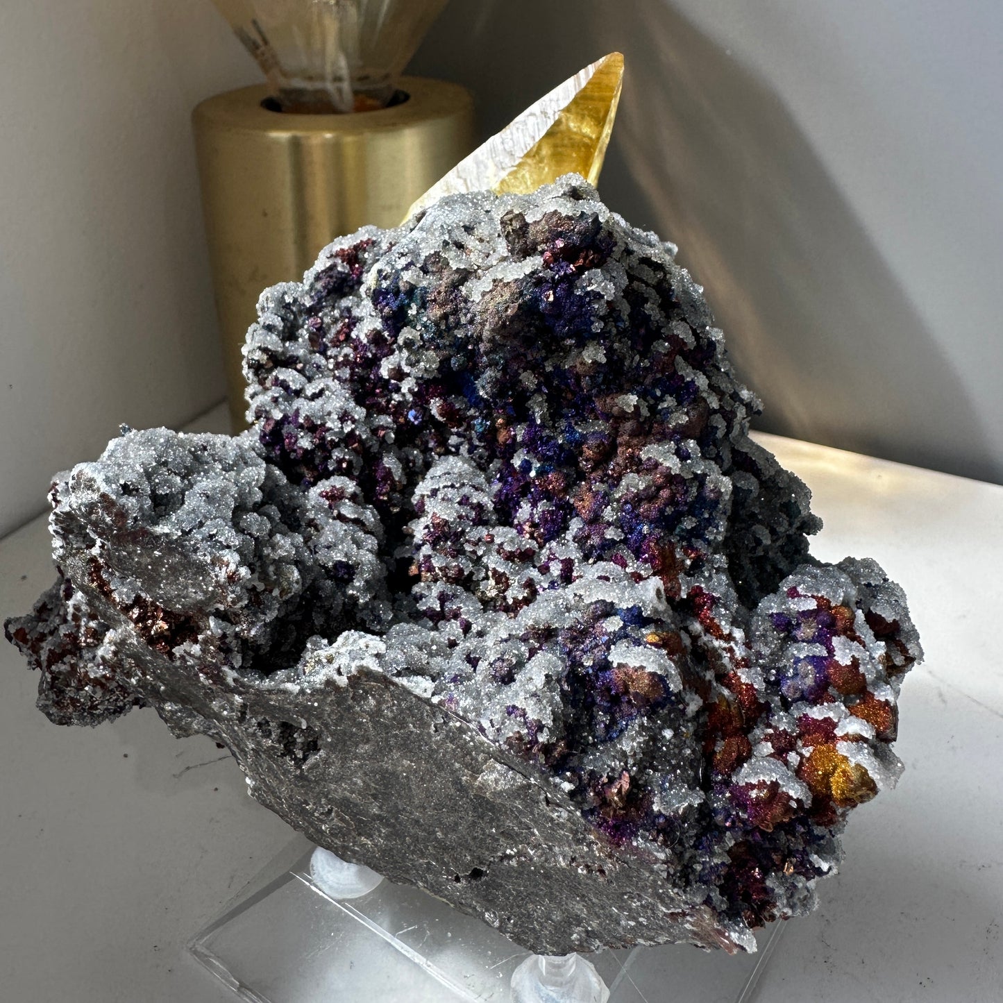 Golden Calcite with Chalcopyrite - Casteel Mine (Missouri)